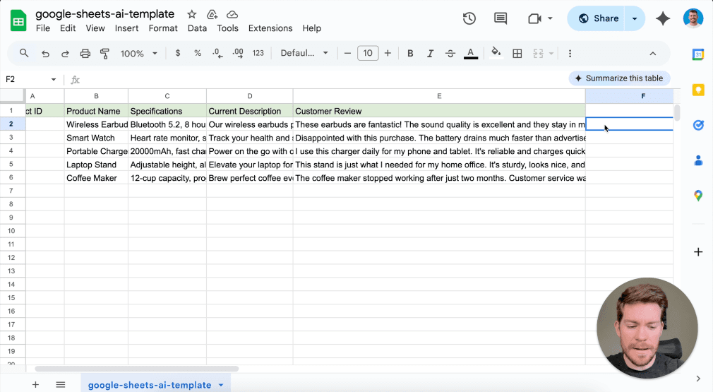 Transform your spreadsheets with AI formulas in Google Sheets