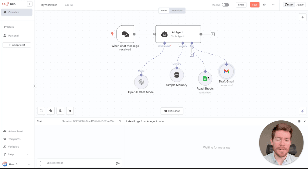 Build a personal data analyst with n8n automation