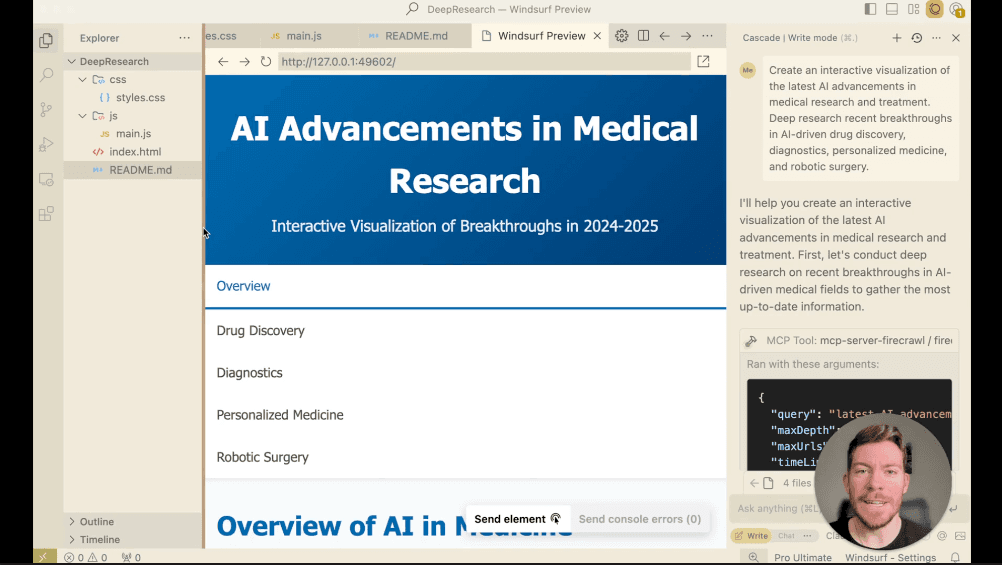 Add Deep Research to your AI code editors