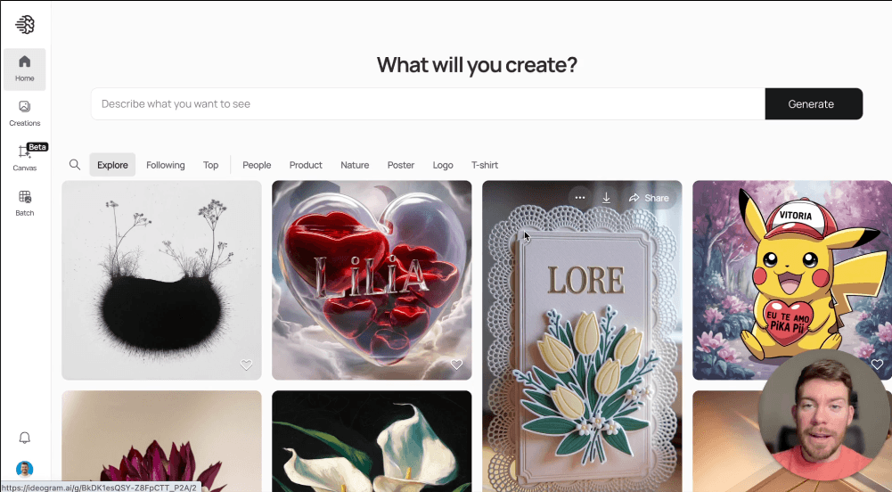 Design landing page mockups with AI