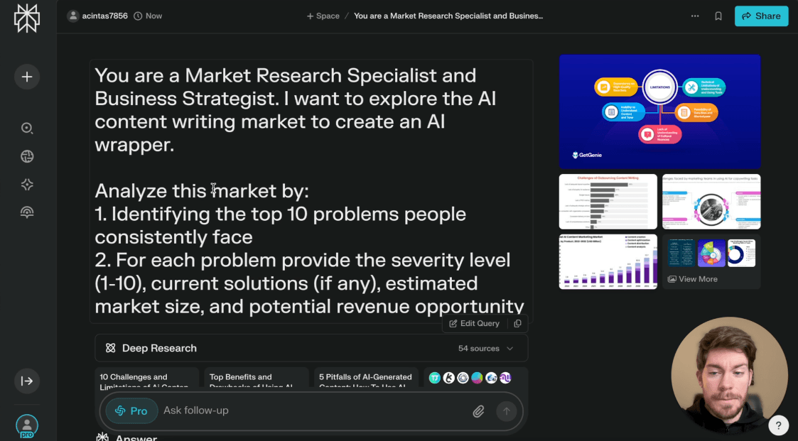 Build your next SaaS using AI deep research
