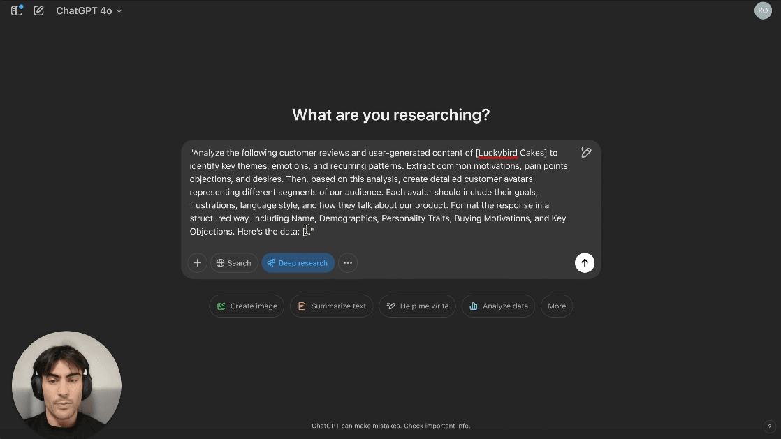 Creating Customer Avatars with ChatGPT Using Customer Reviews & UGC