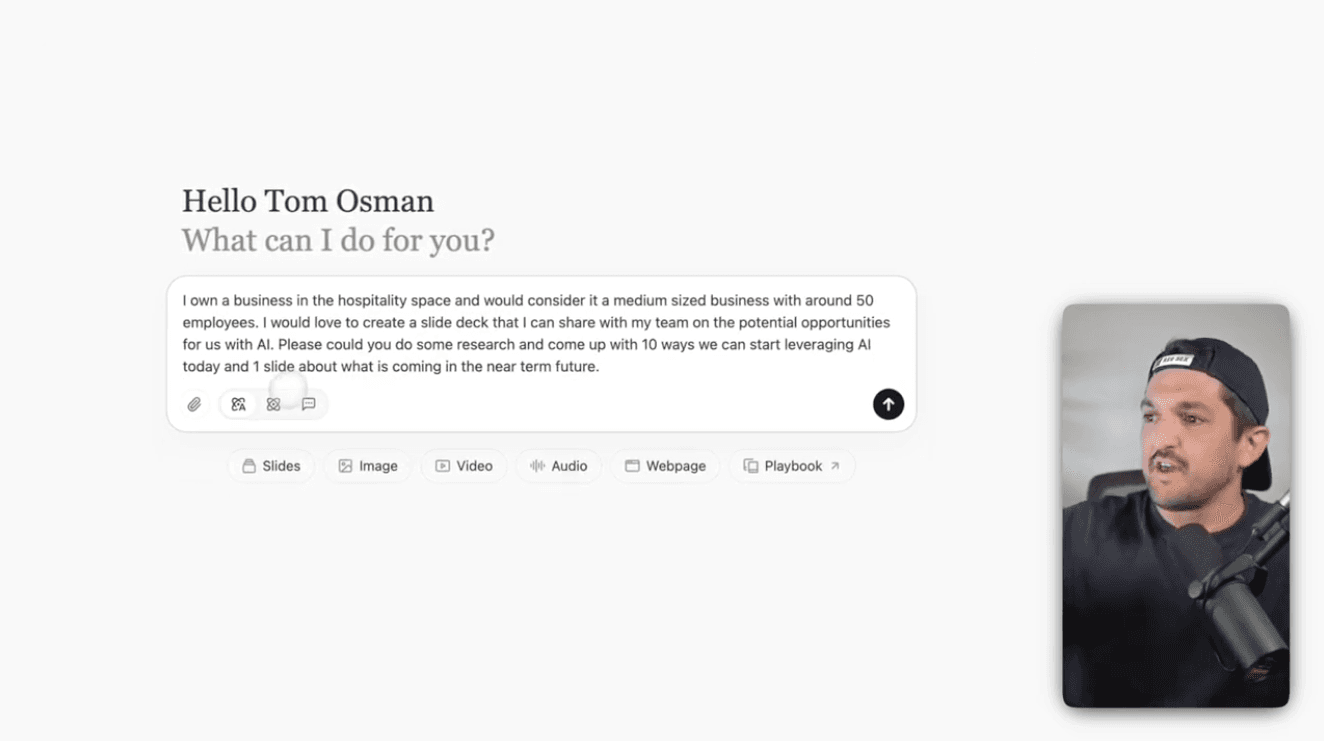 Create a self-updating slide deck with Manus