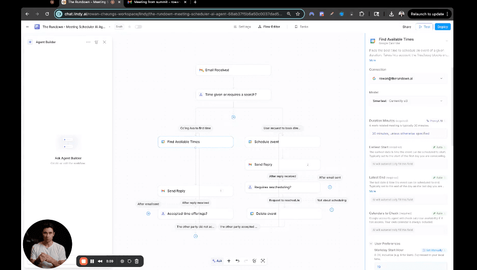 Build an AI email agent you can “CC” to auto-schedule meetings