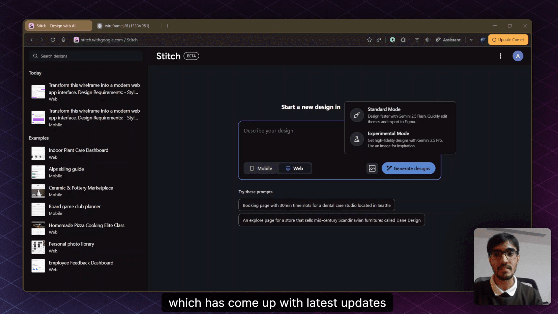 Transform Wireframes into Stunning UI Designs with Google Stitch