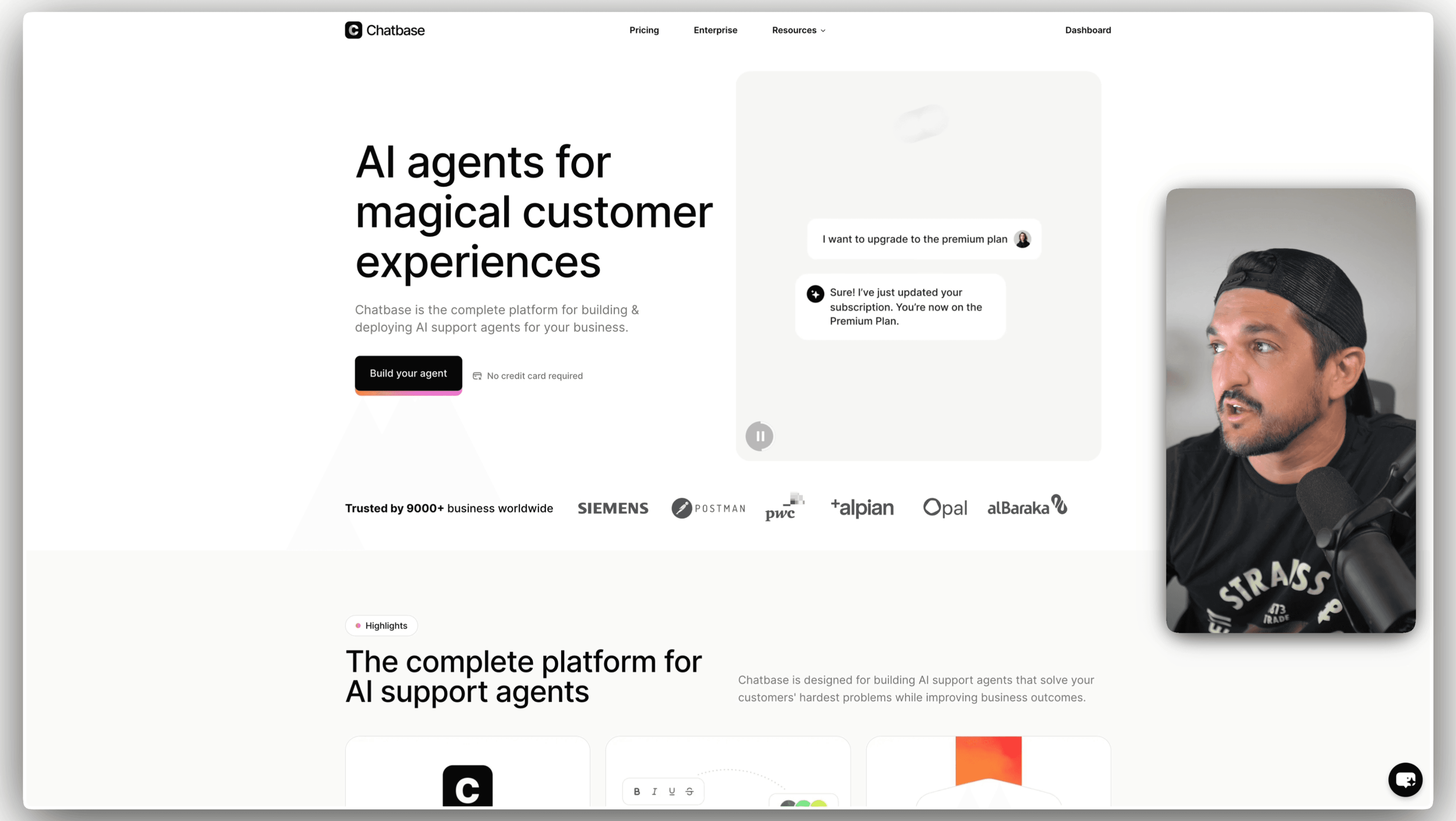 Create a custom AI agent trained on your website with Chatbase