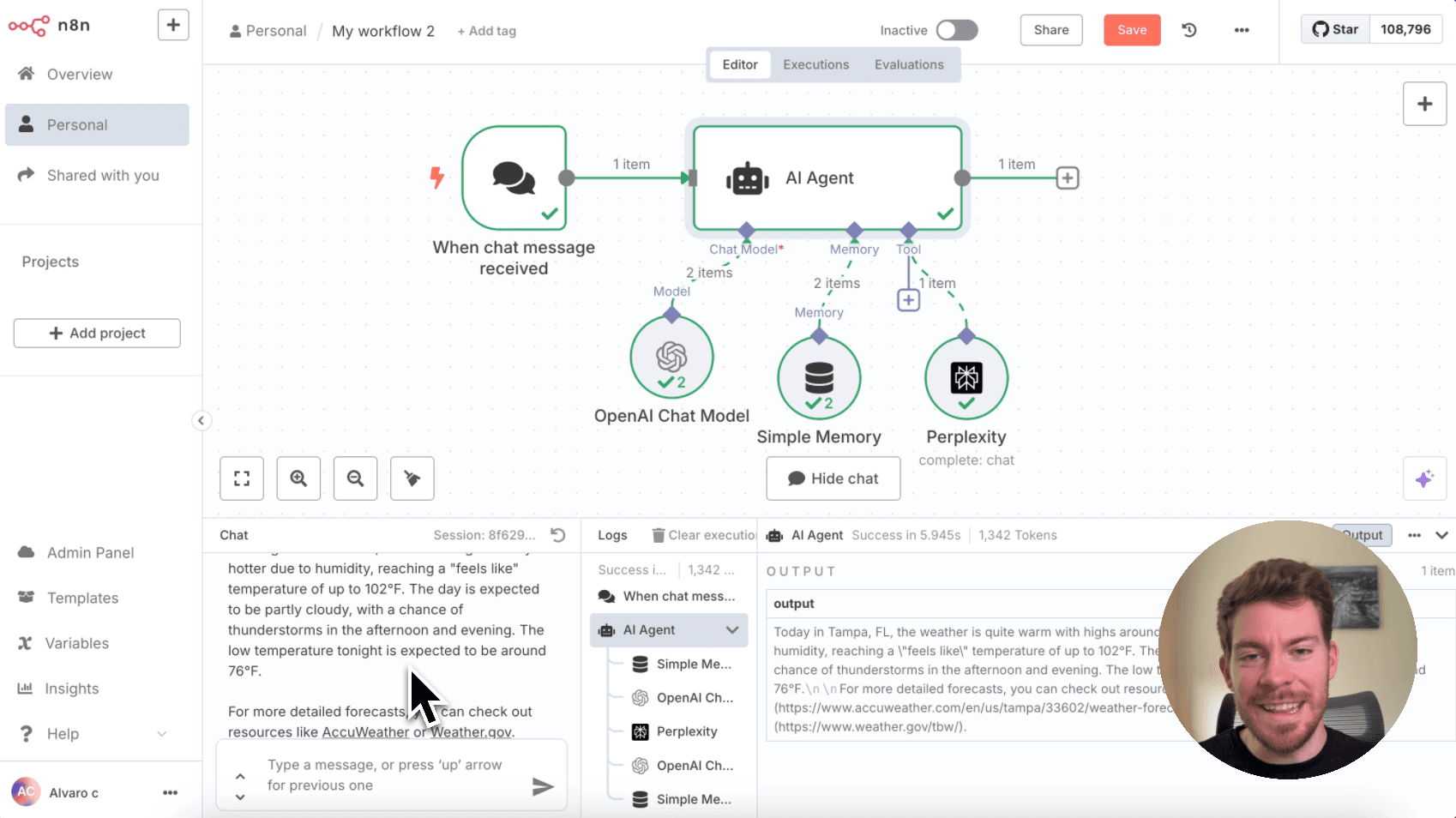 How to build n8n AI agents with real-time internet access