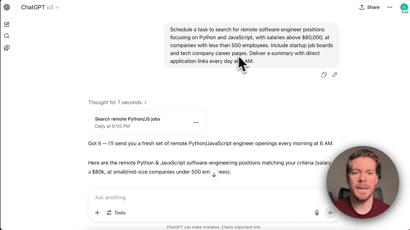How to automate your career growth with ChatGPT Tasks