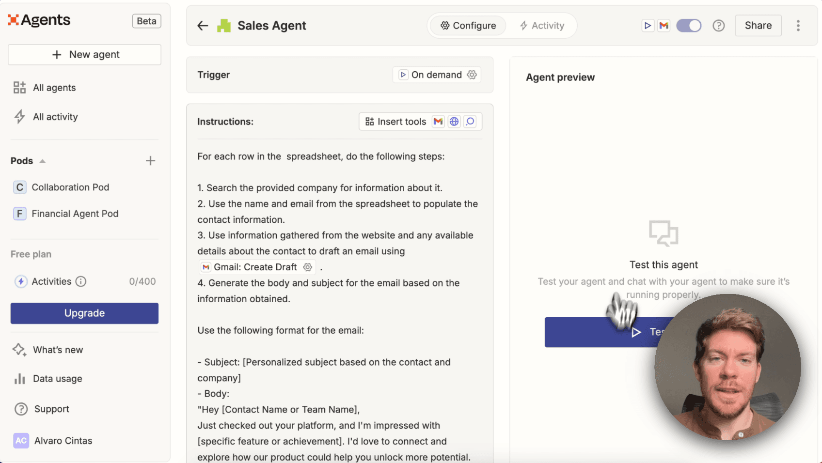 How to automate personalized sales outreach at scale with Zapier Agents
